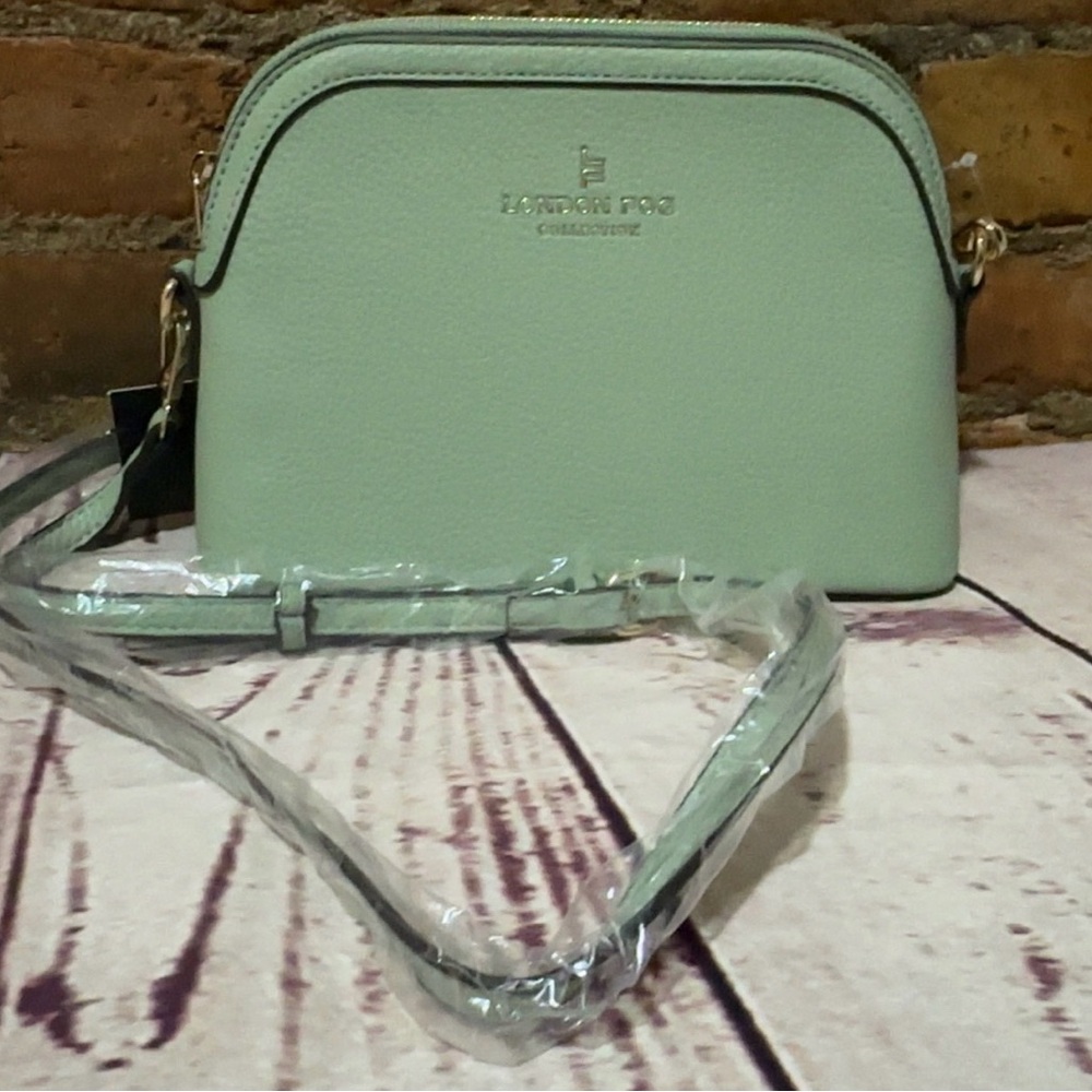 London Fog seafoam Green Crossbody Bag